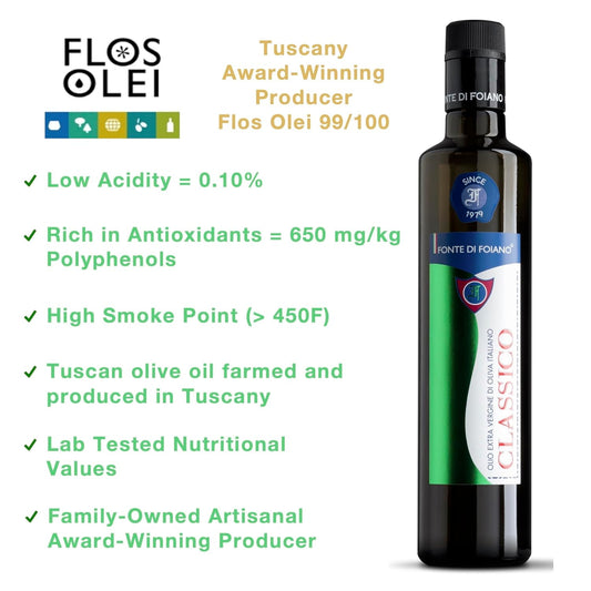WellEatable Robust +650 mg/kg Polyphenols-Rich Extra Virgin Olive Oil from Tuscany, 16.9 fl oz