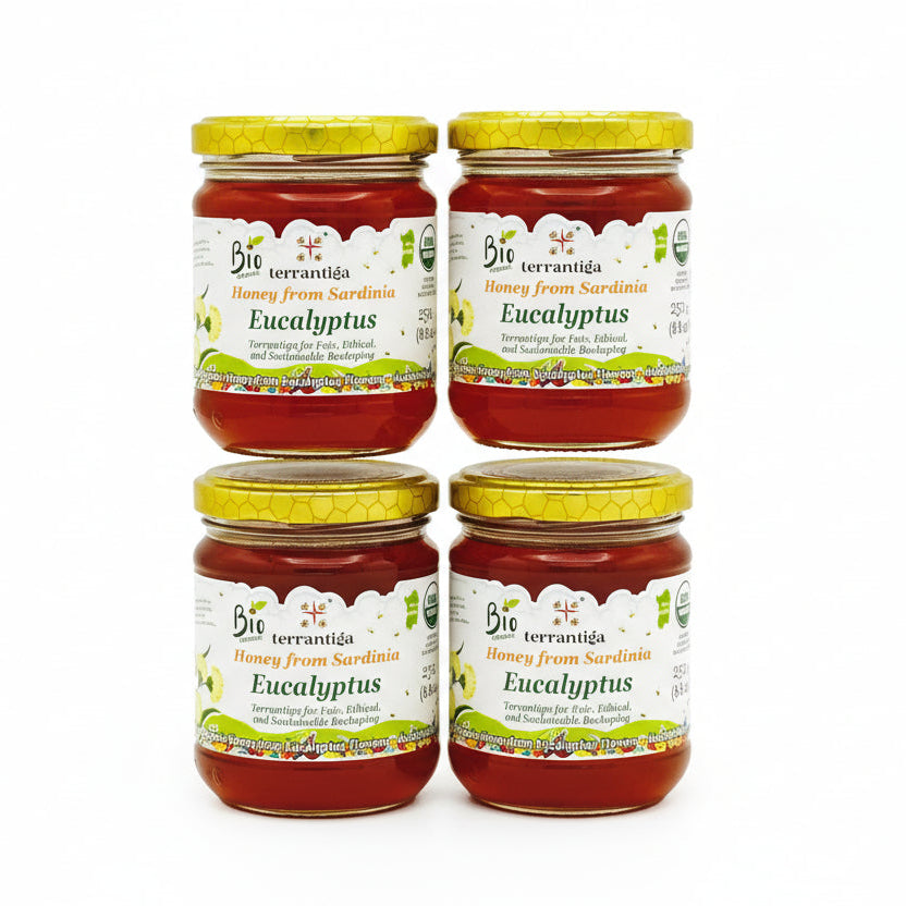 WellEatable Eucalyptus Organic Raw Honey from Eucalyptus Flowers 8.81 Oz