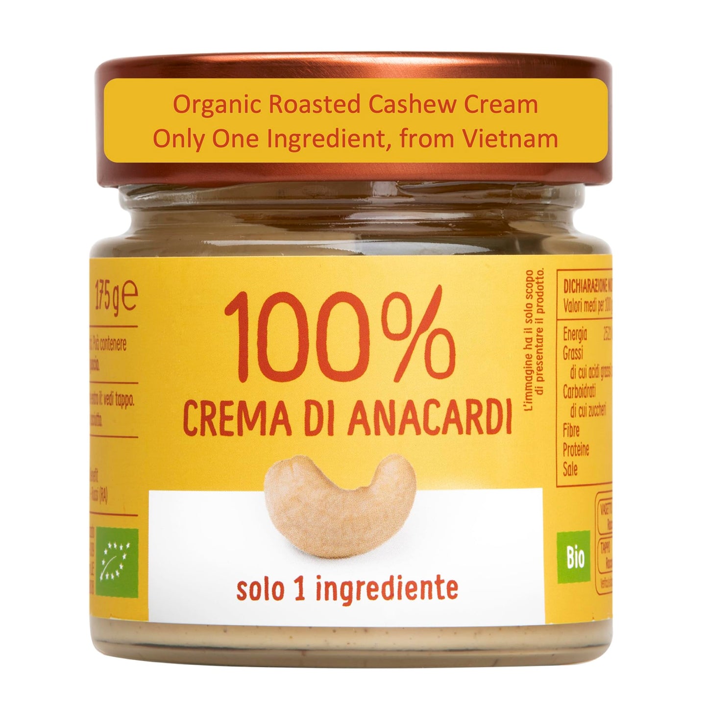 WellEatable Organic Roasted Cashew Cream, Only One Ingredient – 100% Cashews from Vietnam, No Sugar Added, No Palm Oil, Vegan, Paleo, Keto Friendly, Non-GMO - 6.2 Ounce (Pack of 4)