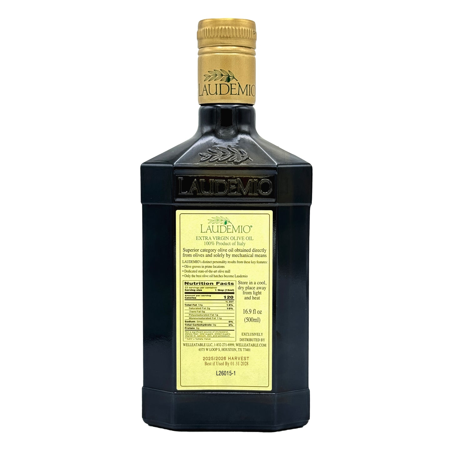 Laudemio Poppiano +700 mg/kg Polyphenols-Rich Tuscany Extra Virgin Olive Oil, 16.9 fl oz