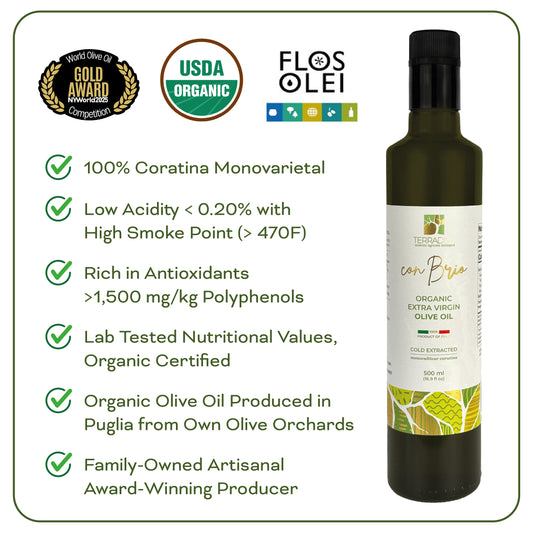 WellEatable Ultra High +1,500 mg/kg Polyphenols-Rich Early Harvest Organic Extra Virgin Olive Oil, 16.9 fl oz