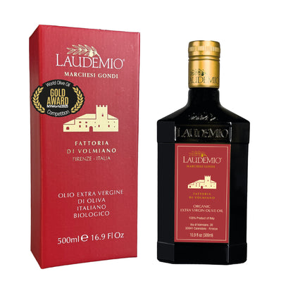 Laudemio Volmiano +800 mg/kg Polyphenols-Rich Tuscany Organic Extra Virgin Olive Oil, 16.9 fl oz