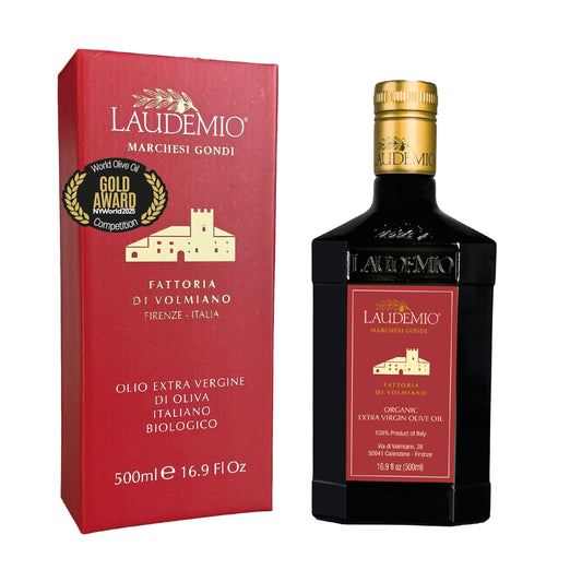 Laudemio Volmiano +800 mg/kg Polyphenols-Rich Tuscany Organic Extra Virgin Olive Oil, 16.9 fl oz