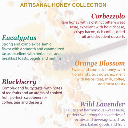 WellEatable Corbezzolo Raw Honey from Wild Strawberry Tree Flowers, Artisanal Bitter-Sweet Honey from Sardinia, Italy - 4 x (250gr) 8.81 Ounce (Pack of 4)