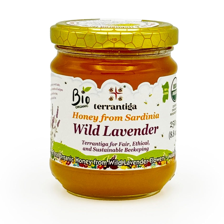 WellEatable Wild Lavender Organic Raw Honey from Wild Lavender Flowers, Artisanal Fruity and Harmonious Sweet Honey from Sardinia, Italy - (250gr) 8.81 Ounce (Pack of 1)