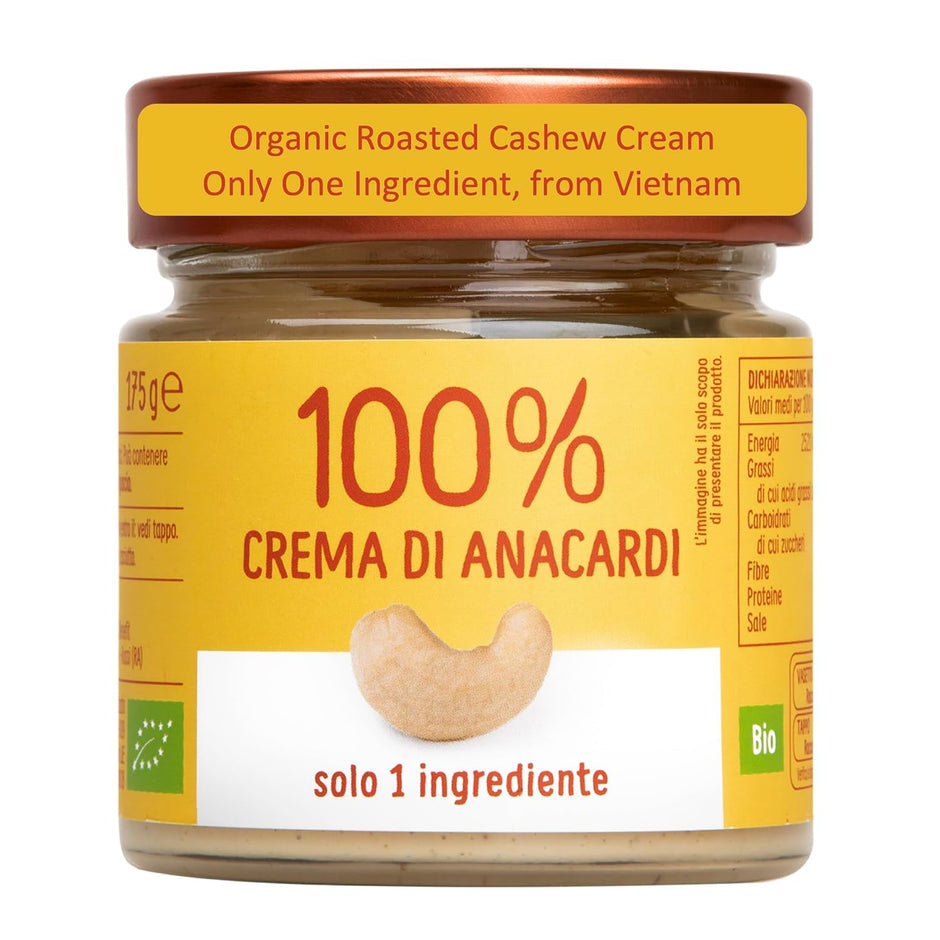 WellEatable Organic Roasted Cashew Cream, Only One Ingredient – 100% Cashews from Vietnam, No Sugar Added, No Palm Oil, Vegan, Paleo, and Keto Friendly, Non-GMO, 6.2 Ounce (Pack of 1)