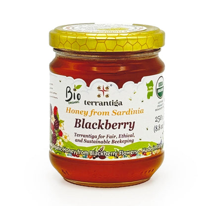 WellEatable Blackberry Organic Raw Honey from Wild Blackberry Flowers 8.81 Oz