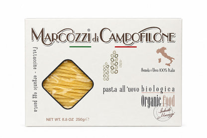 Fettuccine organic pasta — 250 g package front; sold as a 3-pack